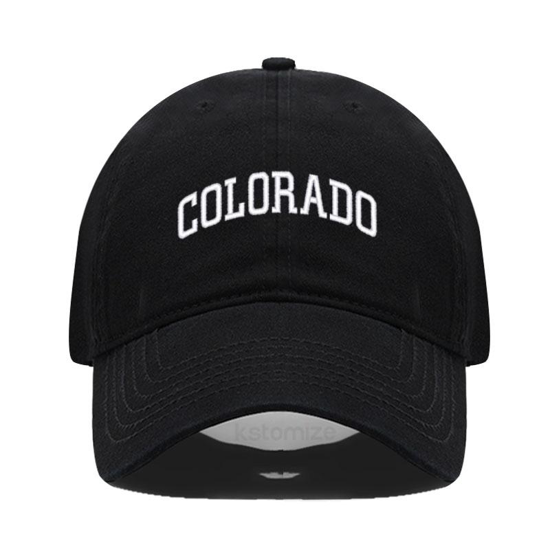 Cappellino da baseball unisex in morbido cotone con ricamo LETTERA COLORADO Regolabile Unisex Cappellini Sportivi Casual per Donne Uomini