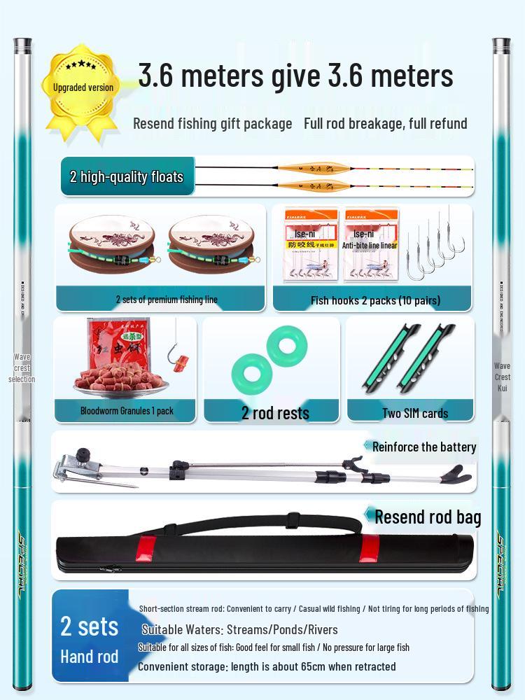 Ultralight Ultra-hard Wild Fishing Rod - 28 & 19 Action, Black Pit Big Fish, Lightweight Platform Carp Fishing Tackle