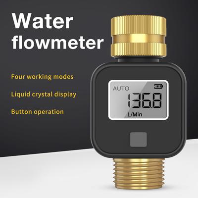 LCD displej Průtokoměr vody Mosazný vstup/výstup Průtokoměr vody 0,1~99999L/GAL Přesnost Měření spotřeby vody se 4 režimy