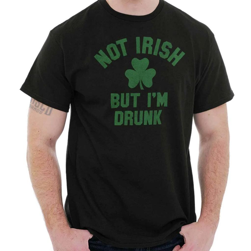 Irish Drunk Drinking St Patty's Day Funny Womens or Mens Crewneck T Shirt Tee