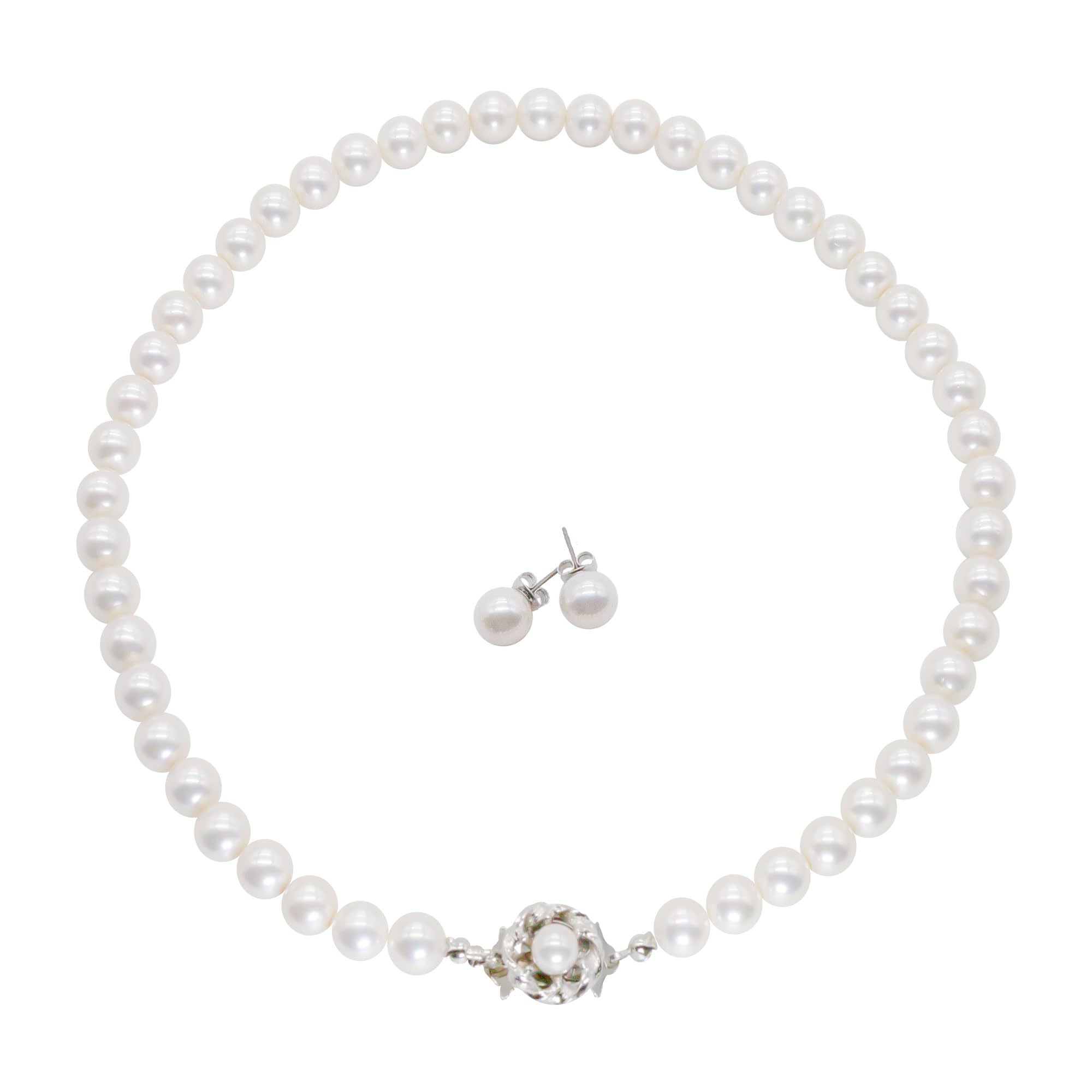 

Domestic Glossy Pearl Pearl Necklace for Made in Luxury Pearl Set with Care Shrine Metal Allergies S [waco blossom] Ceremonies, Japan, Cloth,