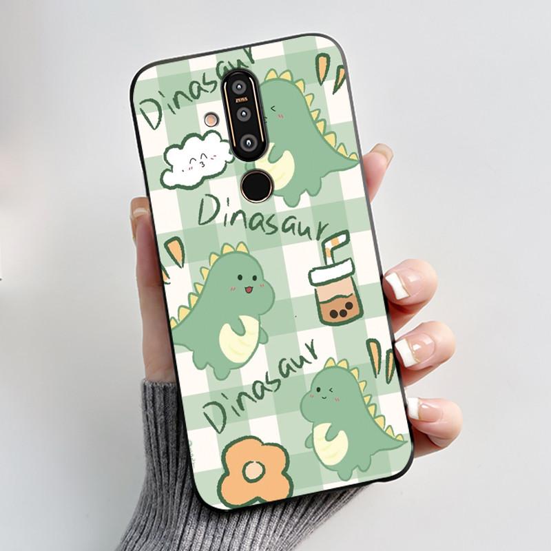 Casing For Nokia 8.1 Plus / Nokia 7.1 Phone Case Aesthetic Fashion Cute Cat Black Matte Soft TPU Silicone Shockproof Back Cover