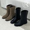 Desire Rose Women Cowhide Suede Mid Boots 3cm