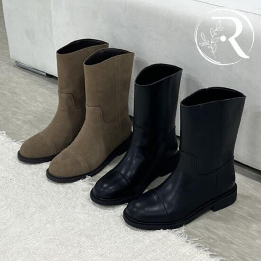 Desire Rose Women Cowhide Suede Mid Boots 3cm