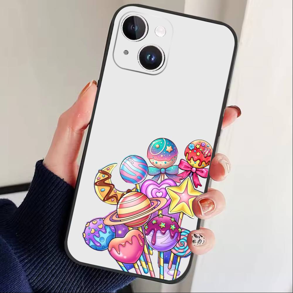 

Y2K Black Cat Art Phone Case For iPhone 17 16 15 14 13 12 Max Plus Silicone Black Cover iPhone17air