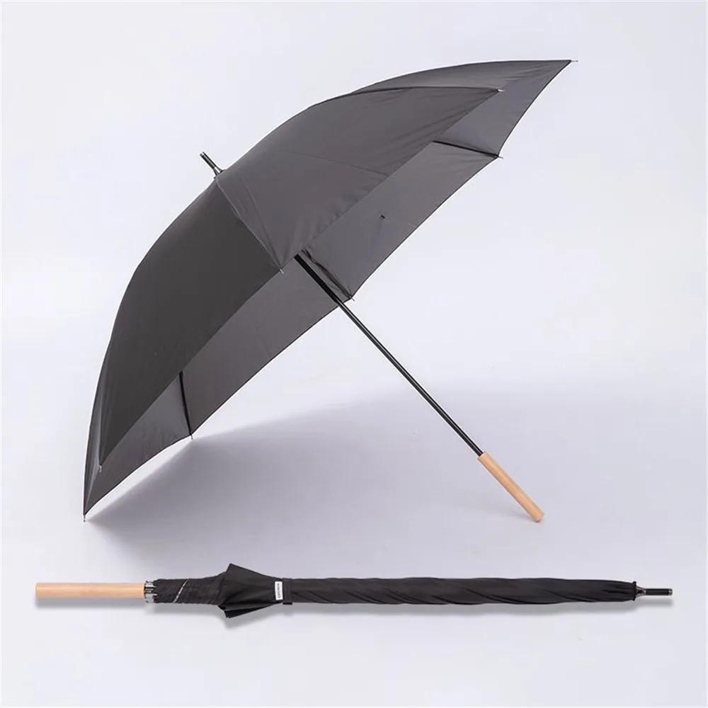 

Зонт из углеродного волокна с длинной ручкой 180 г с деревянной ручкой, УФ-зонт для мужчин и женщин, подарок
