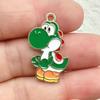 10Pcs Cute Super Mario Bros DIY Keychain Metal Handmade Alloy Anime Game Key Chain Keyring Gift for Fans