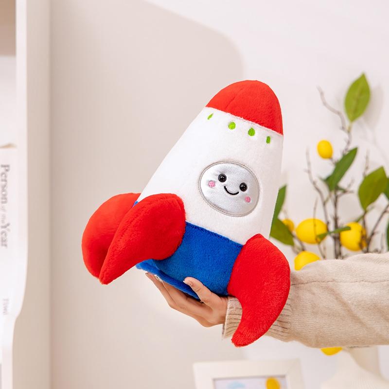 Divertente Peluche a Forma di UFO Spaziale Bambola Cuscino Alta Qualità Morbido Giocattolo Peluche Alieno Astronave Razzo Decorazione Casa Regalo Per Bambini E Bambine