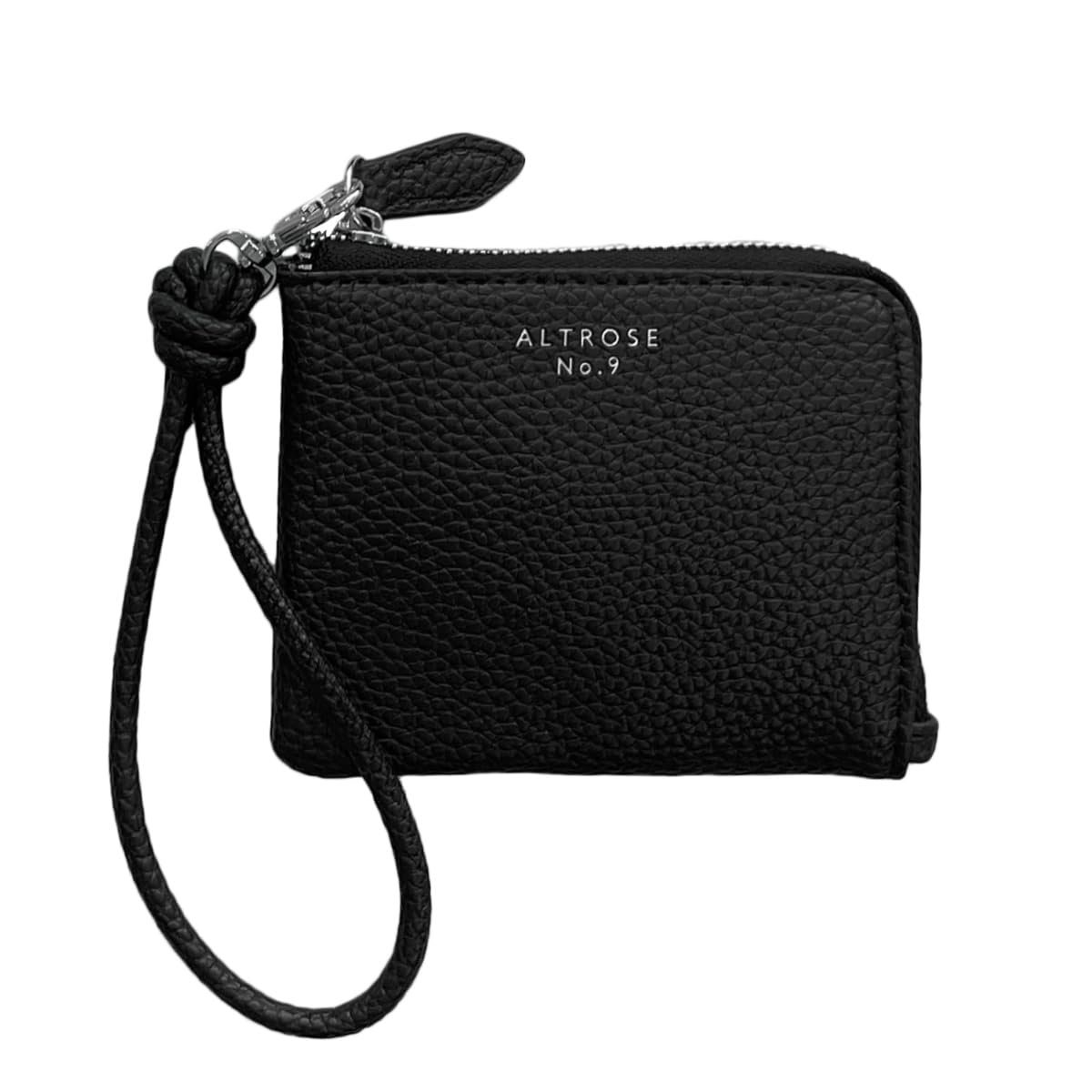 

Slim, compact wallet with an L-shaped zipper, large capacity, lightweight, and hand strap for easy access. Women s (Black)