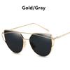 Sexy Vintage Cat-Eye Shaped Sun Glasses Female Black Vintage Stylish Ladies Oculos De Sol Women Designer Metal Luxury Sun Glasses
