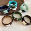 Europe American Style Irregular Wide Bracelet Smudging Retro Hand Ring Simple Acrylic Bangle Gift