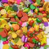 20 Teile/beutel Gemischten Stil Nette Obst Gemüse Harz Nail art Telefon Fall Haarnadel Kühlschrank Handgemachte DIY Charms Zubehör Dekoration