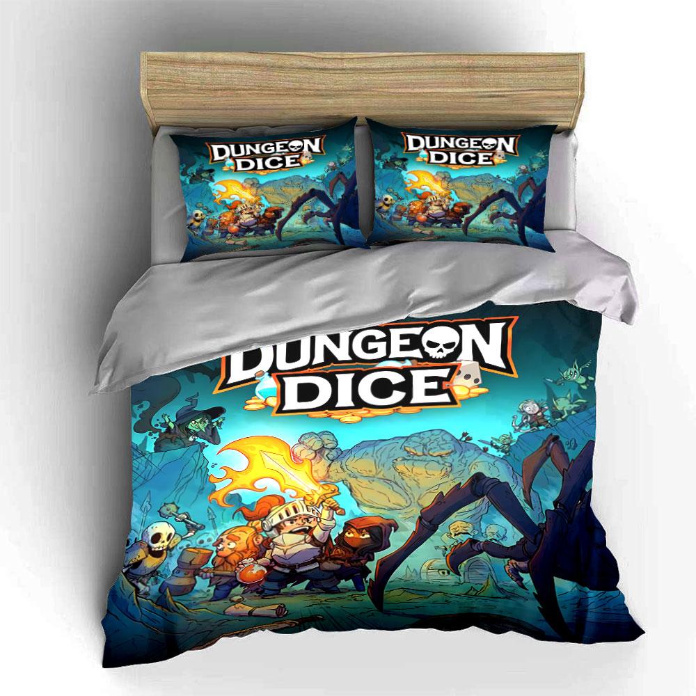 Dungeon Adventure Fantasy Art Bedding Duvet Cover Set Duvet Cover Pillowcases (1*Duvet Cover 2*Pillowcases, without duvet insert)
