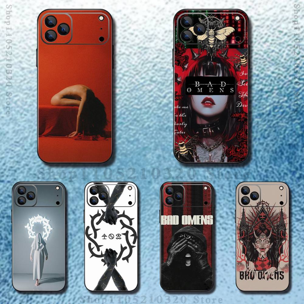 Band B-Bad O-Omens Cool Phone Case For iPhone 17,16,15,14,13,12,Pro,Max,Plus,E,SE4,Air,Mini Black Soft Box