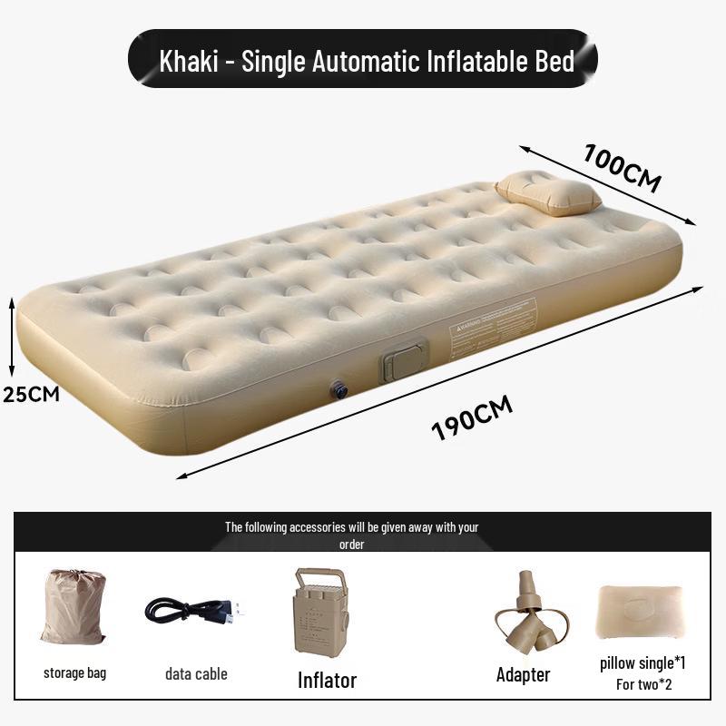 Luxury Automatic Flocked Inflatable Air Mattress