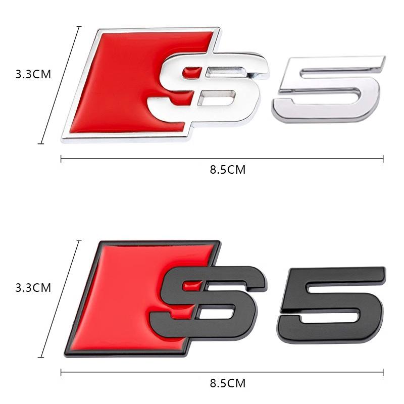 1Pcs Car Body Rear Trunk ABS Badge RS Emblem Stickers Decor Accessories For Audi S3 S4 S5 S6 S7 S8 RS3 RS4 RS5 RS6 RS7 RS8