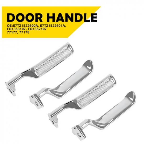 4pcs Inner Interior ide Door Handle Chrome Left Right Fit 1987-1998 Ford F250