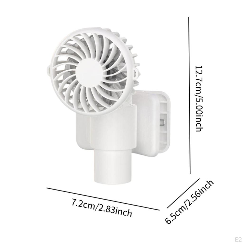 Clip On Fan 3 Speed Adjustable Angle Low Noise Detachable Base Desk Personal for Office