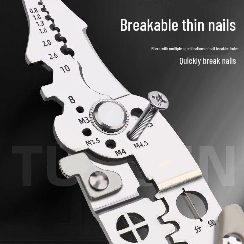 28-in-1 Multifunctional Electrician's Tool: Wire Stripper, Splitter, Looping, and Cutter