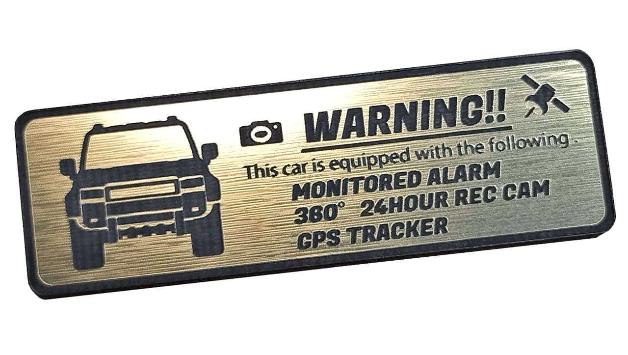 

Honami Works New Land Cruiser Rank 250 LAND CRUISER Security Emblem 24 Hour Surveillance Dash Cam GPS Tracker Sticker (Gold) золотой