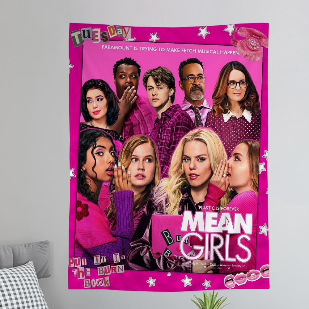 Mean Girls Movie Printed Large Wall Tapestry Indian Buddha Wall Decoration Witchcraft Bohemian Hippie Wall Art Decor