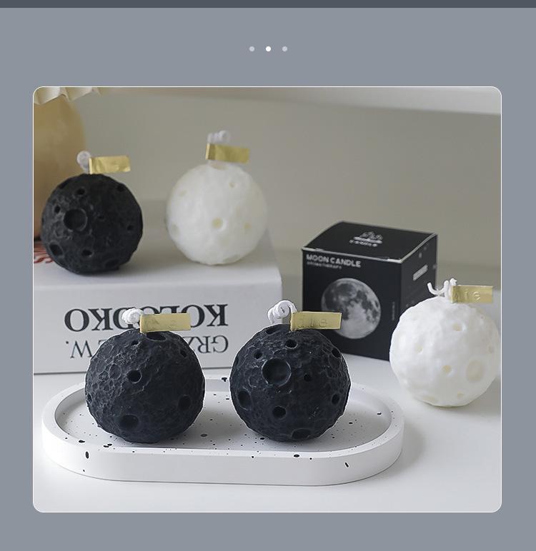Moon Aromatherapy Black Scented Candle – Creative Mid-Autumn Festival Gift