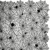 Halloween Spiderweb Tablecloth Black Lace Cobweb Decor with Spiders for Fireplace Mantle Kitchen Party Table Decorations