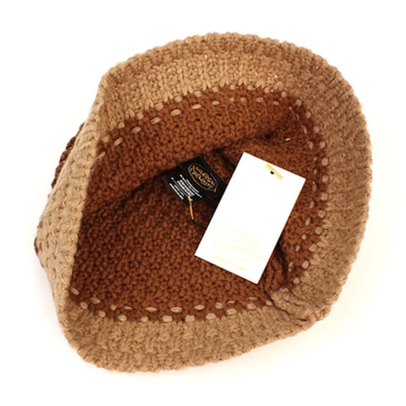 Universal Chemistry Twotone Brown Knit Bucket Hat Knit