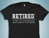Retired Shirts. Retirement Shirts. Retirement Gifts. Retirement Gift. Retiree Shirt. Retirement Party Gift for Retiree Retirement Tee #OS619