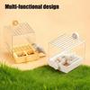 Bottom Drawer Parrot Bath Transparent Parrot Bathing Pool Bird Shower Box Bird Bathtub  Bird Cage