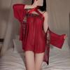 Large Size Sexy Antique Hanfu Exotic Antique Sexy Underwear Uniform Perspective Mesh Sling Free Nightdress