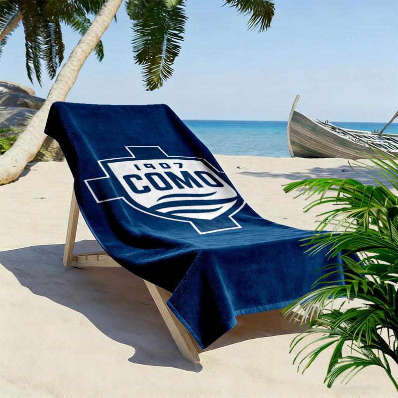 Como 2D Flat Print Beach Towel, Large Soft Quick Dry Towel for Beach Camping Swimming