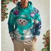 Christmas Elk Print Men's Hoodies & Sweatshirts Autumn Winter Casual New Year Clothing Fashion Loose Hooded Pullover X'mas Tops