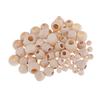 Pachet de 220 de mărgele din lemn de dimensiuni mixte din lemn natural