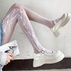 Japanese Style JK Lace Vine Print Fishnet Stockings Lolita Cosplay Sweet White Tights Women Sexy Thin Hollow Out Slim Pantyhose