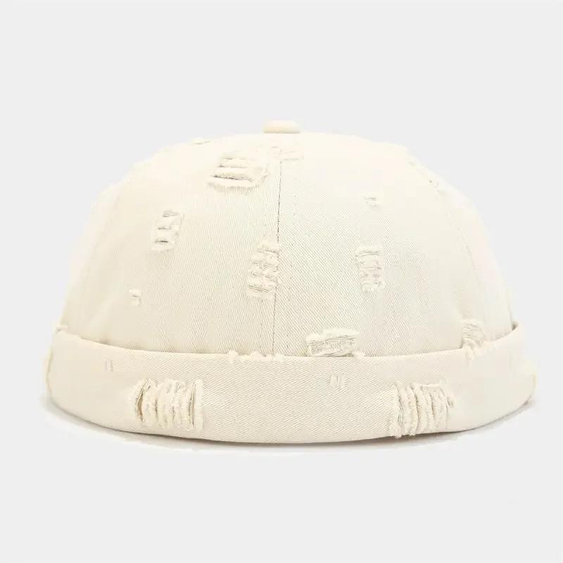 Four Seasons Cotton Solid Docker Cap Brimless Hat Skullies Beanie Hats Landlord Sailor Cap Men And Women 14