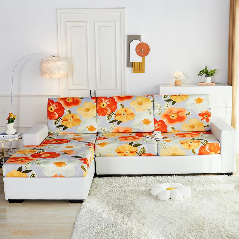 Stretch Sofa Seat Cushion Cover Furniture Protector Slipcover Sofa Covers for Living Room Soft Flexibility with Elastic Bottom