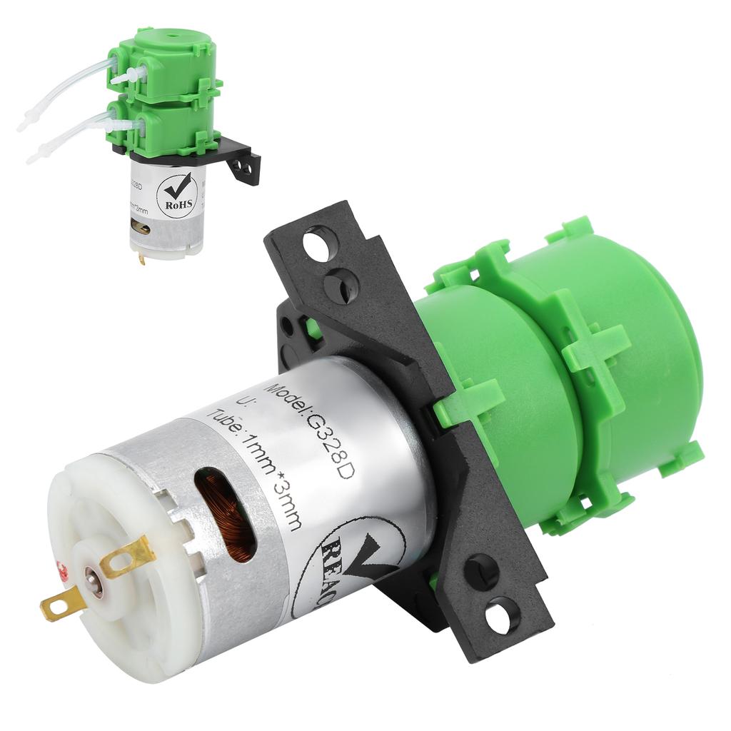 Peristaltické čerpadlo Mini Dvouhlavé Dávkovací Cirkulační Čerpadlo Vody 1x3mm pro Viskózní Neviskózní