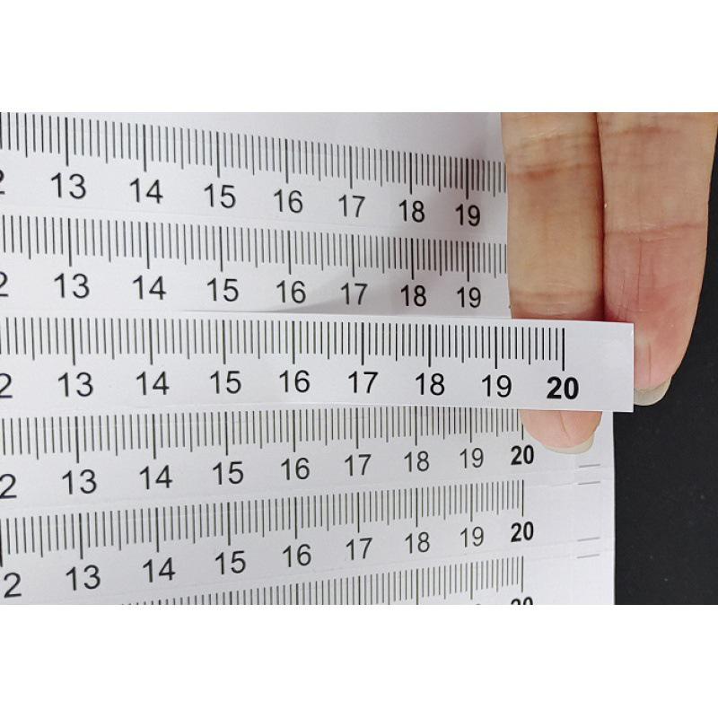 Waterproof Self-Adhesive Scale Ruler Sticker - Midpoint Measurement Marker.