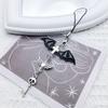 Y2K Mobile Phone Charm Strap Chain Keychain Cool Girl Gothic Dark Demon Bat Wings Skull Lanyard Pendant For iPhone For Samsung