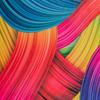 Chiffon Fabric with a Colorful Smudged Pattern
