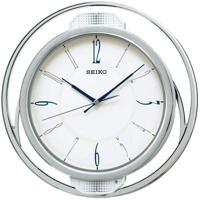 Clock Wall Clock White Pearl Diameter 33 X Radio Analog Decorative Pendulum PH207W 01 6.0cm