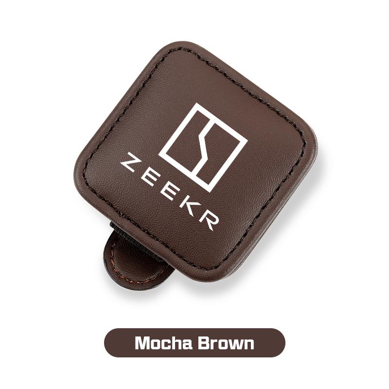 Car Interior Visor Glasses Clip Magnetic Leather For Zeekr 001 009 zeekr X 7X 007 2025 2023 Accessorie Sunglasses Holder Storage