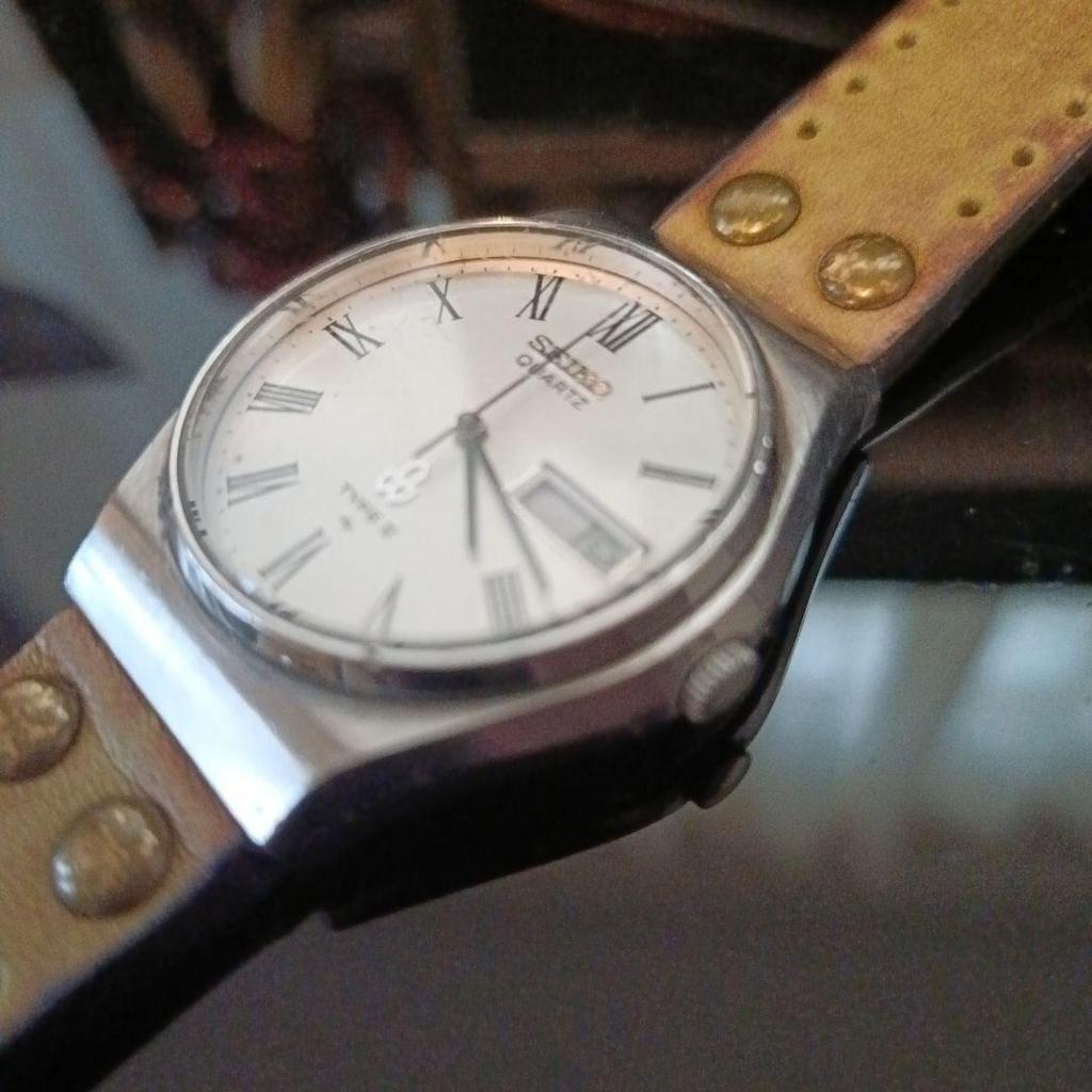 Used SEIKO TYPE II Quartz Watch Working Item Vintage Made In 1977