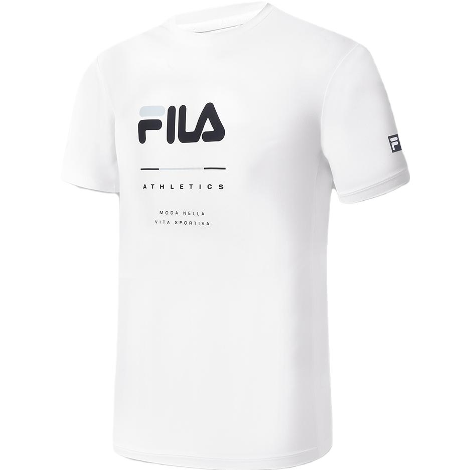Fila Basic Simple Sports Fitness Round Neck Short Sleeve T-Shirt Men Tops White A11M331104FWT