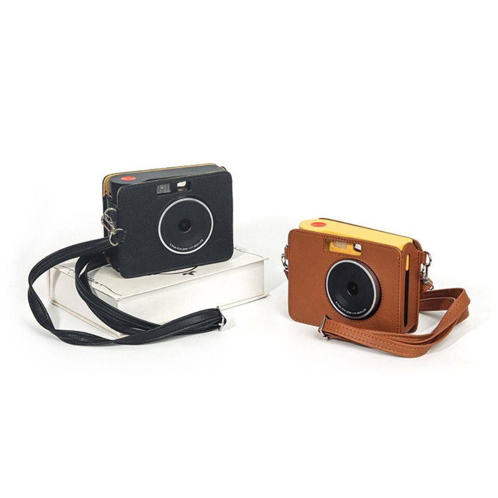 Shockproof Instant Camera Case PU Leather Storage Bag for Kodak Mini Shot 3 ERA Travel