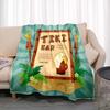 Tiki Bar Fashion Flannel Throw Blanket Summer Beach Aloha Hawaii Funny Accessories Man Cave Party Home Decor for Pub Club