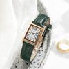 Retro Roman Numerals Quartz Women's Watch with Bamboo Link Leather Strap