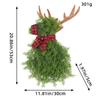 Animal Shape Christmas Wreaths Decoration Christmas Home Wall Wreath Outdoor Garland Artificial Pine Needle Elk Door Wreath