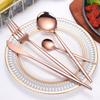 Stainless Steel Flatware Spaghetti Fork Steak Knife Dessert Ice Cream Spoon Set Reusable Tableware Kitchen Utensils Accessories